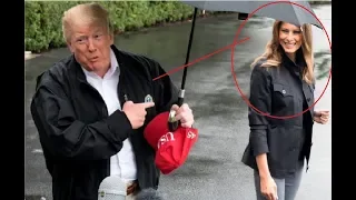 UK news:Donald Trump SLAMMED for hogging umbrella while 'long-suffering'