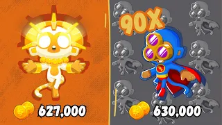 Tier 5 VS Tier 2 Magic Towers (Same Price Comparison) | BTD6