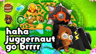 What Happens If You Only Use a Boosted Ultra-Juggernaut To Beat BTD6