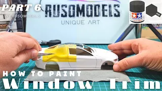 bmw m4 alpha model part 6 how to paint trim a window