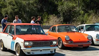 DATSUN 510 CHASING AIR-COOLED PORSCHE 911S UP ANGELES CREST HIGHWAY