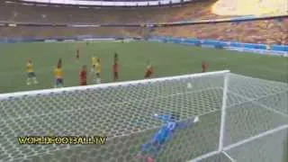 Neymar Fantastic Jump Header (Miss Goal) Brazil vs Mexico