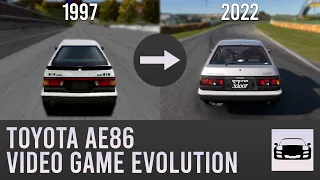 Toyota AE86 (Sprinter Trueno/Corolla) Video Game Evolution (1997-2022)