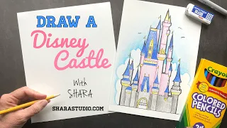 How to draw a Disney Castle