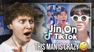 THIS MAN IS CRAZY! (BTS Jin TikTok Compilation 2021 | Reaction)