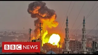 Thousands of Palestinians flee as Israel intensifies assault on Gaza - BBC News