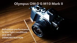 Olympus OM-D E-M10 Mark II continuous autofocus demonstration in C-AF mode in the video