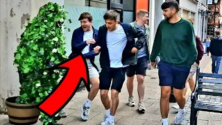 HE WAS HORRIFIED BY BUSHMAN PRANK! AWESOME REACTIONS