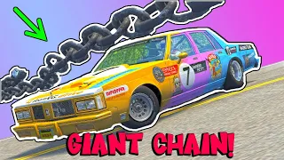 Stretched Chain Vehicle Crashes #3 - BeamNG Drive