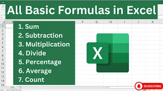 All Basic Formulas and Functions of Excel you must know || Basic Formulas in Excel || Urdu / Hindi