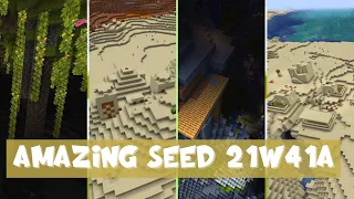 HUGE LUSH CAVES  WITH MINESHAFT - Snapshot 21w41a SEED