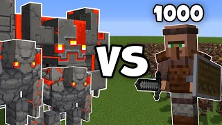 10 Monstrosity Vs 1000 Guard Villagers | Minecraft |