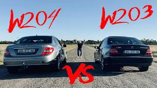 Mercedes W203 VS W204 DRAG RACE | Ricer Benz Takes on The Torque MONSTER C220 CDI