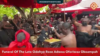 Oseadeeyo Kwasi Akuffo III, Okuapehene’s fontomfrom dance display at Okyenhene sister’s funeral.