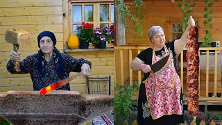 We Cooked Traditional Lula-Kebab with Grandma! Azerbaijan Rustic Cuisine