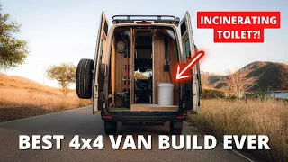 INSANE Luxury Adventure Van Build - Huge Power, Incinerator Toilet, 4x4 Sprinter