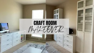 CRAFT ROOM/OFFICE MAKEOVER 2022| IKEA HAUL|PAMLASHAWN #craftroom #officemakeover #craftroomtour