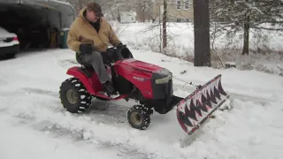 Plowing with the Snow Shark without  , TIRE CHAINS ,