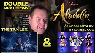 Disney's Aladdin (2019) Trailer REACTION  | Bonus Disney Medley!