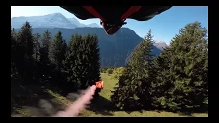 The f**k yeah line - Switzerland helicopter BASE jump - Anton Squeezer and Scotty Nice