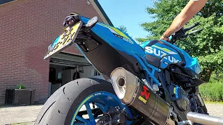 Suzuki GSX-8S 2023 Akrapovic complete exhaust system sound check / db test