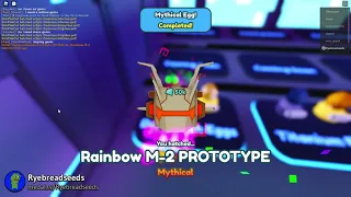 Hatching a Rainbow M-2 Prototype in Pet Simulator X Roblox!