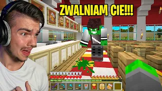 STRACIŁEM PRACĘ w McDonald's w Minecraft... (ZOSTAŁEM ZWOLNIONY)