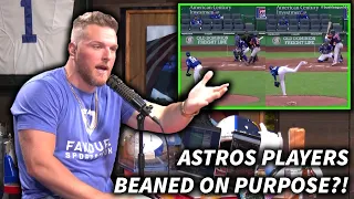 Pat McAfee Reacts To Astros Players Being Hit By Pitches