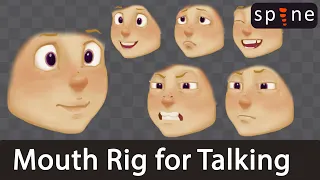 Lipsync | Rigging mouth for talking animation in Spine 2D