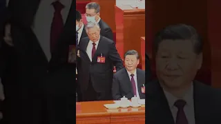 China's former president escorted out of party congress