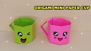 Easy origami paper cup | DIY MINI PAPER CUP | Paper Crafts For School