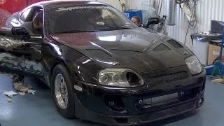 900 Single turbo Supra shows off at illegal street race