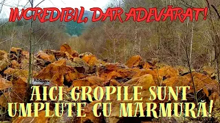 Satul unde marmura ,,crește” pe marginea drumului! Gropile din șosea sunt umplute cu marmură!