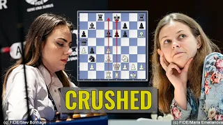 Crushed | Nurgyul Salimova vs Anna Muzychuk | FIDE Womens World Cup 2023 Baku
