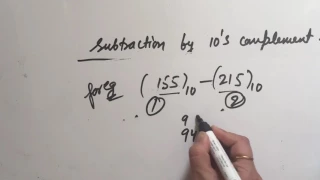 10's complement subtraction