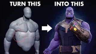 Sculpting THANOS in 11 Minutes