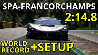 SPA HOTLAP + SETUP | 2:14.825 | McLaren 720S Evo | Assetto Corsa Competizione 1.9.5