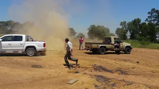 amarok VS landcruiser TUG OF WAR