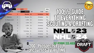 100% GUIDE TO EVERYTHING SCOUTING & DRAFTING IN NHL 23/24 FRANCHISE MODE