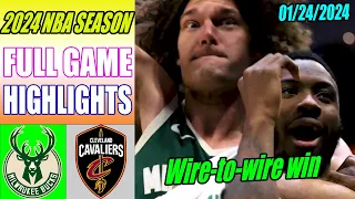 Milwaukee Bucks vs Cleveland Cavaliers [FULL GAME] Highlights Jan 24, 2024 | NBA Highlights 2024