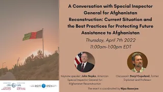 A Conversation with Special Inspector General for Afghanistan Reconstruction
