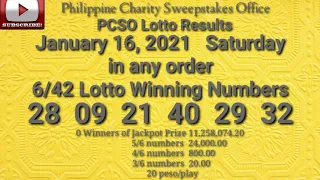 9pm Lotto Result January 16 2021 (Saturday) PCSO Today + No Copyright Music