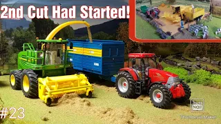 The Big 1/32 Model Farm Diorama Day 23 - 2nd Cut Has Started + Cattle Have Broken Out!!