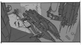 Landing ship sketch