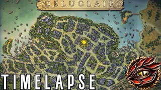 [Timelapse] Deluclair- Mighty City of Sail and Flame | Inkarnate | 5x Speed