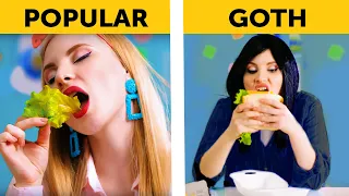 17 TYPES OF STUDENTS AT THE SCHOOL LUNCH || Back to school by 5-Minute FUN