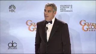 Golden Globes 2012 Backstage: George Clooney [HD] | ScreenSlam