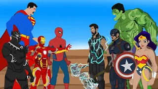 10 minute funny of Hulk, Spiderman,Wonder Woman, Superman, Black Panther: Who Will Win?
