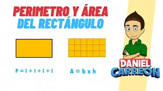 PERÍMETRO Y ÁREA DE UN RECTANGULO Super facil  - Para principiantes