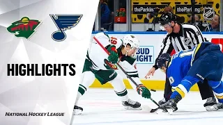 NHL Highlights | Wild @ Blues 10/30/19